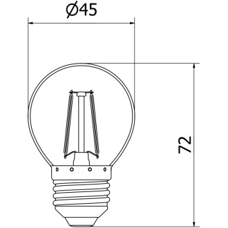 Mexen Vintis 3x żarówka filament LED E27, G45, 2W, Neutralna - 4000K, 240 lm, clear - L156-E14-0227-00x03