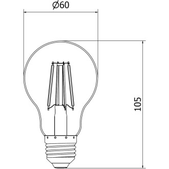 Mexen Vintis 6x żarówka filament LED E27, A60, 4W, 55 lm, green - L150-E27-04XX-46x06