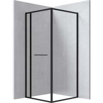 Deante Čtvercový sprchový kout Blur, nero, čiré sklo, 90 × 90 × 200 cm KQB_N099P