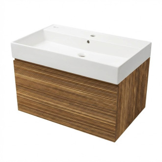 Koupelnová skříňka s umyvadlem Naturel Elsa 79x35x45,5 cm ebenová dýha mat ELSA80EBU2