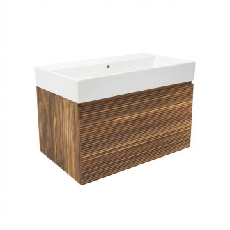 Koupelnová skříňka s umyvadlem Naturel Elsa 79x35x45,5 cm ebenová dýha mat ELSA80EBU2