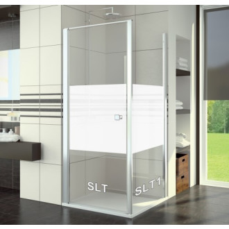 SANSWISS TOP-LINE Zalamovací dveře TOPK s boční stěnou TOPF 900x900, sklo A51 linie AKCE