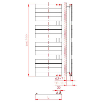 Otopný žebřík DHR 1222/600 Bílý 859415860705