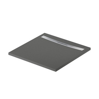 Sprchová vanička Cersanit Kontra 90x90 čtvercová, graphite ,kryt ocel, S207-024