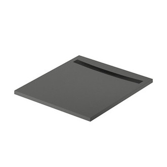 Sprchová vanička Cersanit Kontra 100x90 obdélníková, graphite ,kryt černý, S207-033