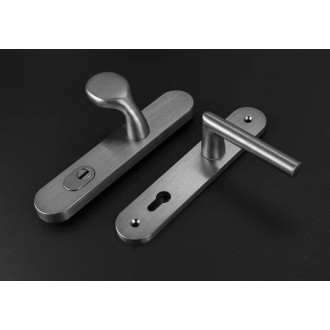 Bezpečnostní kování MPK Securo nerez elox s překrytím pro vstupní dveře SECUROA01F9MAKL90