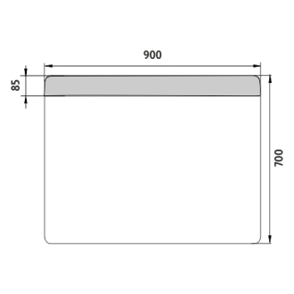 Nimco ZP 23019 LED zrcadlo 900x700