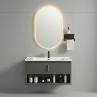 REA Sada koupelnového nábytku s umyvadlem Toledo 80cm Grey REA-M0025