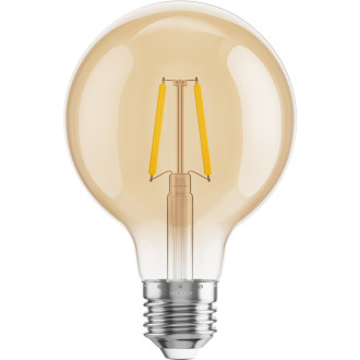 Mexen Vintis 6x LED žárovka s vláknem E27, G80, 2W, teplá - 2200K, 180 lm, jantarová - L155-E27-0222-50x06