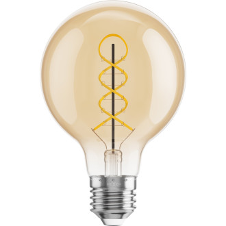Mexen Vintis 3x żarówka filament spirala LED E27, G80, 8W, Ciepła - 2700K, 650 lm, amber - L165-E27-0827-50x03