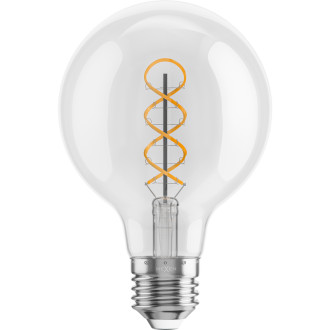Mexen Vintis 10x żarówka filament spirala LED E27, G80, 4W, Ciepła - 2700K, 420 lm, clear - L165-E27-0427-00x10