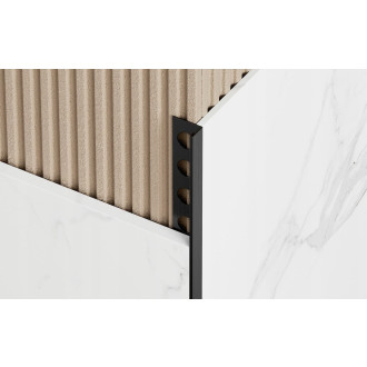 Lišta ukončovací "L" Eviso černá kartáčovaný, nerez délka 270 cm, výška hrany 12,5 mm, FILB0013