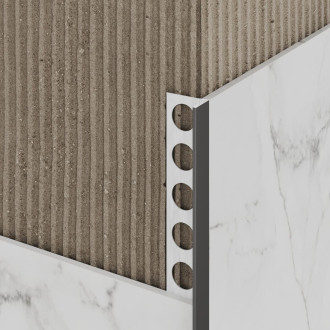 Lišta ukončovací "L" Eviso nerez kartáčovaný, nerez délka 270 cm, výška hrany 8,5 mm, FILGU0203