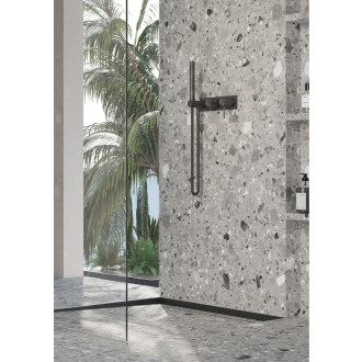 Spádový profil do sprchového koutu "hranatý" Eviso nerez mat, nerez délka 130 cm, výška hrany 30 mm, LCGU0201