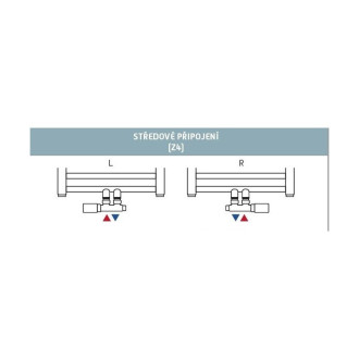 HYBRID-SADA, universální středový ventil s mosaznou rozetou