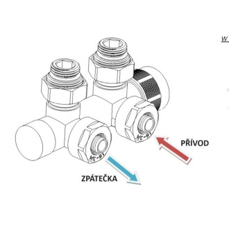 HYBRID-SADA, universální středový ventil s mosaznou rozetou