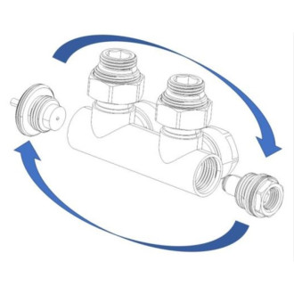 HYBRID-SADA, universální středový ventil s mosaznou rozetou