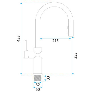 REA Kuchyňská baterie Fresh High BRUSH NICKEL REA-B6330
