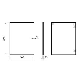 NOTION SLIM zrcadlo v rámu 60x80cm, zlato mat