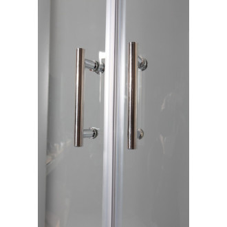 IBIZA II 120x80 cm (chrom, čiré) + vanička - levá OLBIBI212L