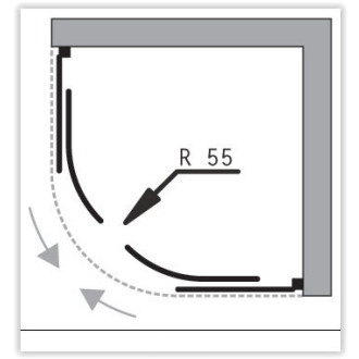 Čtvrtkruhový sprchový kout s vaničkou BILBAO
