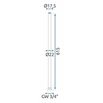 Prodloužení pro vanovou/sprchovou soupravu BRUSH COPPER 60cm