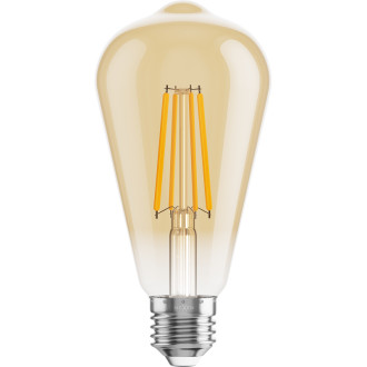 Mexen Vintis 3x żarówka filament LED E27, ST64, 8W, Ciepła - 2200K, 750 lm, amber - L152-E27-0822-50x03
