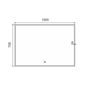 Nimco ZP 13004V LED zrcadlo 1000x700 s dotykovým senzorem