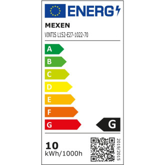 Mexen Vintis 10x żarówka filament LED E27, ST64, 10W, Ciepła - 2200K, 780 lm, smoke - L152-E27-1022-70x10