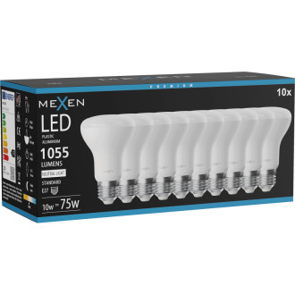 Mexen Nova 10x LED žárovka E27, R63, 10W, neutrální - 4000K, 1055 lm - L104-E27-1040-01x10