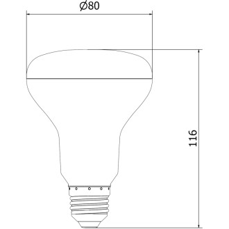 Mexen Nova 10x LED žárovka E27, R80, 12W, teplá - 3000K, 1260 lm - L105-E27-1230-01x10