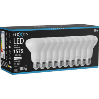 Mexen Nova 10x LED žárovka E27, R80, 15W, neutrální - 4000K, 1575 lm - L105-E27-1540-01x10