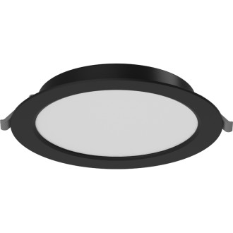 Zapuštěné LED stropní svítidlo Mexen LDRR, průměr 17 cm, 12 W, studená teplota - 6500 K, 960 lm, černá - L210-017-1265-70