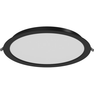 Zapuštěné LED stropní svítidlo Mexen LDRR, průměr 30 cm, 24 W, neutrální - 4000 K, 1920 lm, černé - L210-030-2440-70