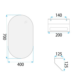 REA Sada koupelnového nábytku s umyvadlem Toledo 60cm Grey REA-M0017