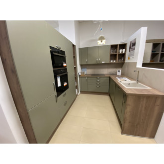 Kuchyně TEA zelená rohová Decodom + spotřebiče