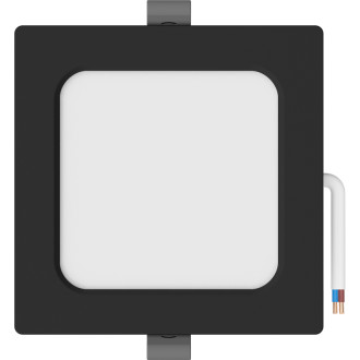 Mexen LDRR panel sufitowy downlight LED wpuszczany 12 x 12 cm, 6W, Zimna - 6500K, 600 lm, czarny - L211-012-0665-70