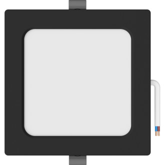 Mexen LDRR panel sufitowy downlight LED wpuszczany 14 x 14 cm, 9W, Zimna - 6500K, 720 lm, czarny - L211-014-0965-70