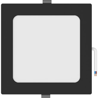 Mexen LDRR panel sufitowy downlight LED wpuszczany 17 x 17 cm, 12W, Zimna - 6500K, 780 lm, czarny - L211-017-1265-70