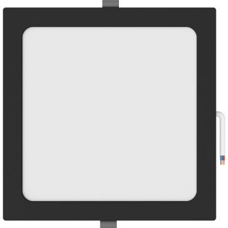 Mexen LDRR panel sufitowy downlight LED wpuszczany 22 x 22 cm, 18W, Zimna - 6500K, 1440 lm, czarny - L211-022-1865-70