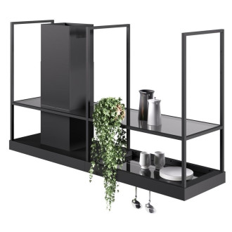 Ostrůvková digestoř Faber T-SHELF BK MATT A180