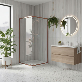 REA Sprchový kout City 80x80 Copper Brush KPL-K7982