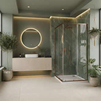 Sprchový kout REA City 90x90 Brush Copper