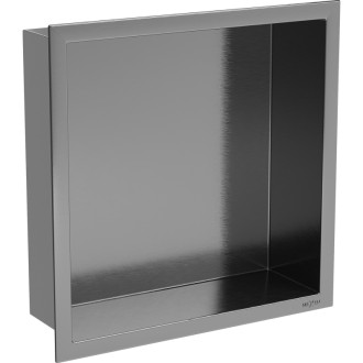 Zapuštěná police Mexen X-Wall-R s přírubou 30 x 30 cm, kartáčovaná pistolově šedá - 19E0303010