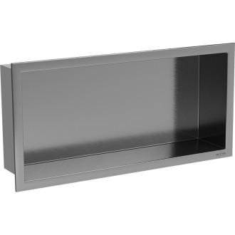 Zapuštěná police Mexen X-Wall-R s přírubou 45 x 20 cm, kartáčovaná pistolově šedá - 19E0452010