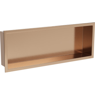 Zapuštěná police Mexen X-Wall-R s přírubou 60 x 20 cm, kartáčovaná měď - 19C0602010