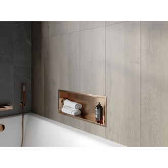 Mexen X-Wall-R półka wnękowa z kołnierzem 60 x 20 cm, miedź szczotkowana - 19C0602010