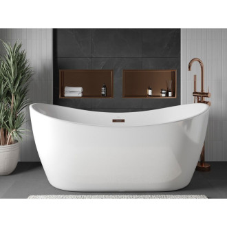 Mexen X-Wall-R półka wnękowa z kołnierzem 60 x 30 cm, miedź szczotkowana - 19C0603010