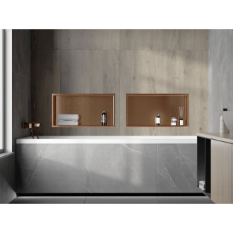 Mexen X-Wall-R półka wnękowa z kołnierzem 60 x 30 cm, miedź szczotkowana - 19C0603010