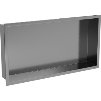Zapuštěná police Mexen X-Wall-R s přírubou 60 x 30 cm, kartáčovaná pistolově šedá - 19E0603010